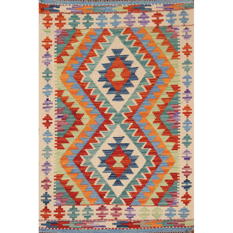 South Western Kilim Oriental Accent Rug 3x4