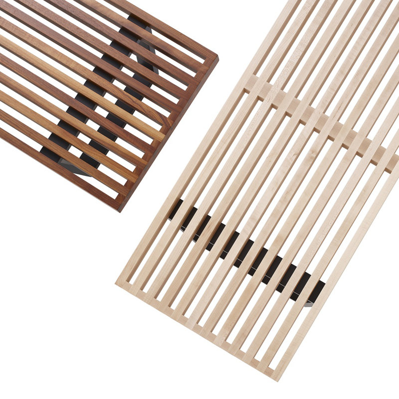 Banc en bois 60 po, Naturel