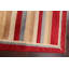 Tapis rouge / beige en laine noué à la main de conception unique 4 pi 4 po x 6 pi 4 po New Age