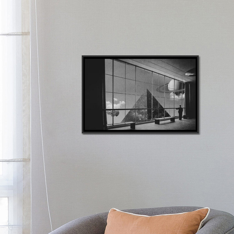 «Sighting III», impression sur toile, H 18 po x l 26 po x P 1,5 po, Toile avec cadre flottant noir, Pas de tapis