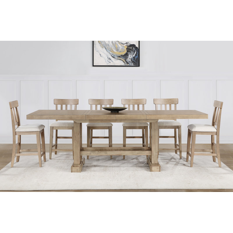 Chaise de comptoir (ensemble de 2), Marron clair