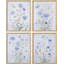 «Blue Flowers Wildflower Floral Botanical», impression sur papier 4 pièces-97782748-97782749