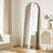 Arched Full-Length Floor Mirror with Aluminum Alloy Frame, Shatter-Resistant Glass, Freestanding or Wall Mounted-1114336374-1114336361