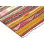 Tapis unique en laine noué à la main de style années 1960 de 4 pi 1 po x 5 pi 9 po orange / rose / jaune / bleu
