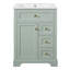 Meuble-lavabo 24 po avec lavabo, 3 tiroirs et armoire avec support de rangement à 2 niveaux, porte à fermeture en douceur et tiroirs-83794280