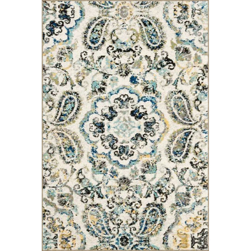 Tapis crème lavable à la machine à motif géométrique crème, Tapis de couloir 3 pi 3 po x 9 pi 10 po