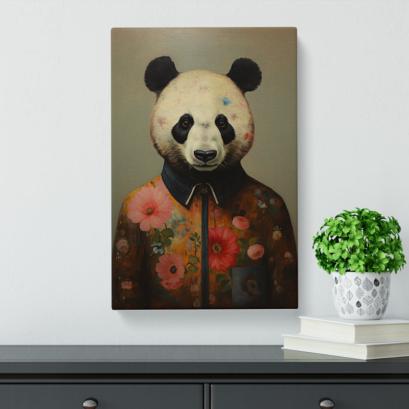 Panda Modern - No Frame Print, 76cm H x 50cm W x 3cm D