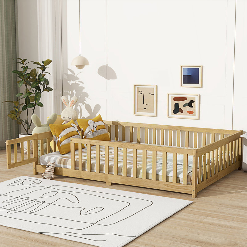 Lit double pleine grandeur avec porte, Natural, Double
