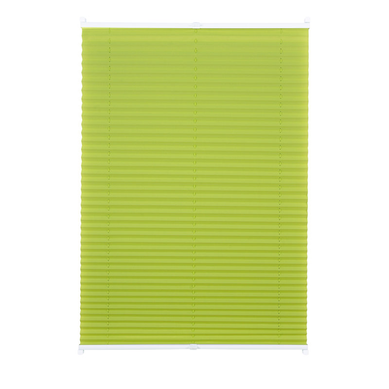 Stream Klemmfix Room Darkening Pleated Blind, 130 cm L x 75 cm W, Fresh green