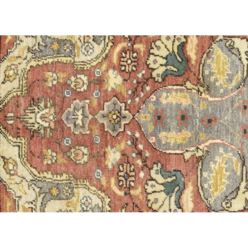 Tapis unique en laine noué à la main des années 1960 de 4 pi 2 po x 6 pi 8 po en jaune / rouge / noir