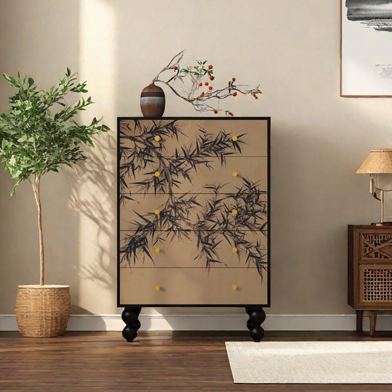 Delicate Painted Storage Cabinet Sideboard