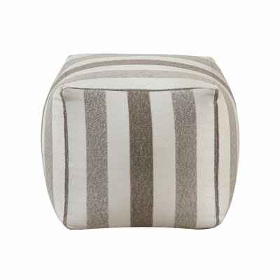 Fabric Upholstered Ottoman, Non-Slip Floor Pouf, 1Pc Sitting Stool
