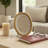 Decorative Oval Beaded Photo Frame - Minimalist Picture Frame For Wall Decor - Perfect For Entryway Display - 10", Gold-1082374187