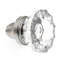 Ensemble de loquet de porte de passage, poignée en verre avec verrou en nickel satiné, rétro (paquet de 1)-96920700