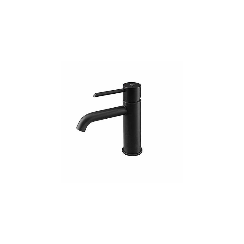 Round Single Control Lavatory Faucet, Black