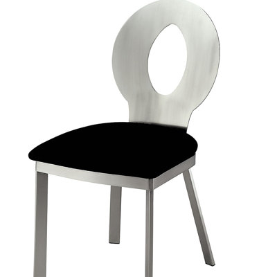 Chaise de salle à manger contemporaine en métal 2 pièces