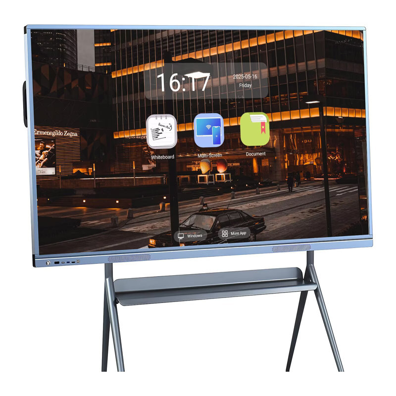 JYXCN Smart Board 55" Pro 4K Touch Interactive Wireless Dual System 8-Mic Array & 20W Speakers for Classroom Office(Include Wall Mount)