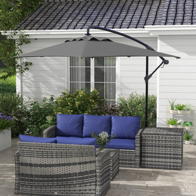 Parasol banane gris foncé
