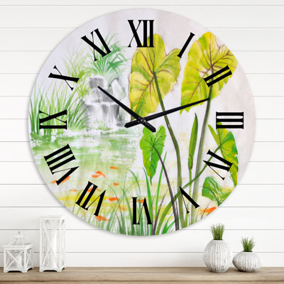 Horloge murale Vintage Lake Pond