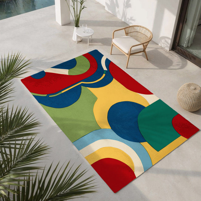 Lively Hop Indoor And Outdoor Area Rug, Rectangulaire 8 pi x 10 pi