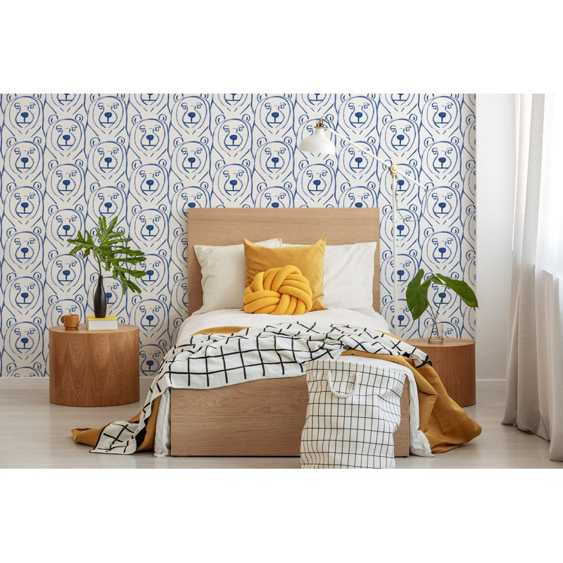 Bears! 10' L x 24" W Peel and Stick Wallpaper Roll, Peel & Stick