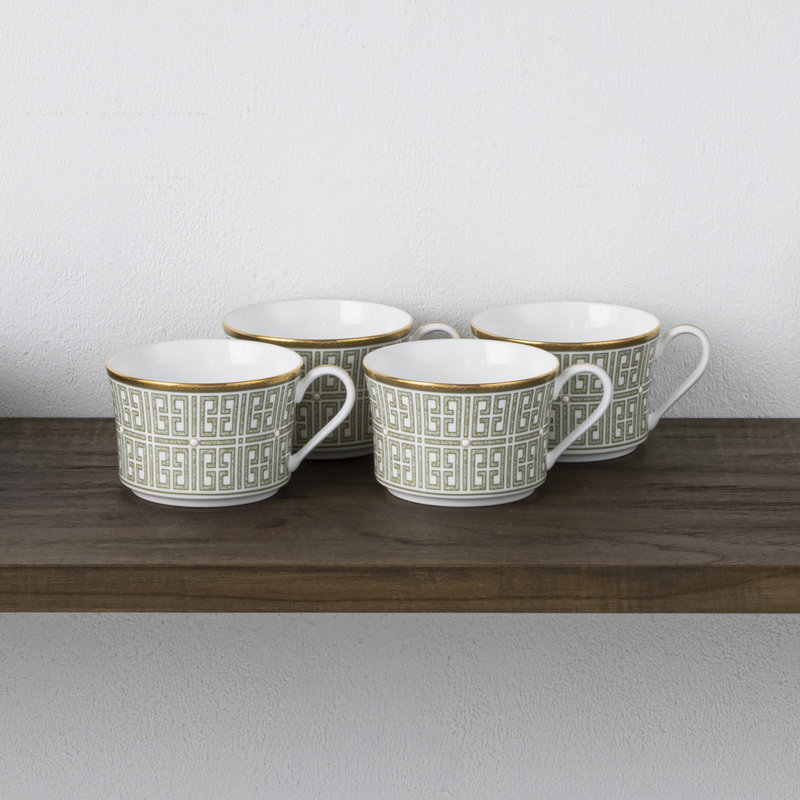 Noritake Infinity Cups, 7-1/2 oz., Green Gold