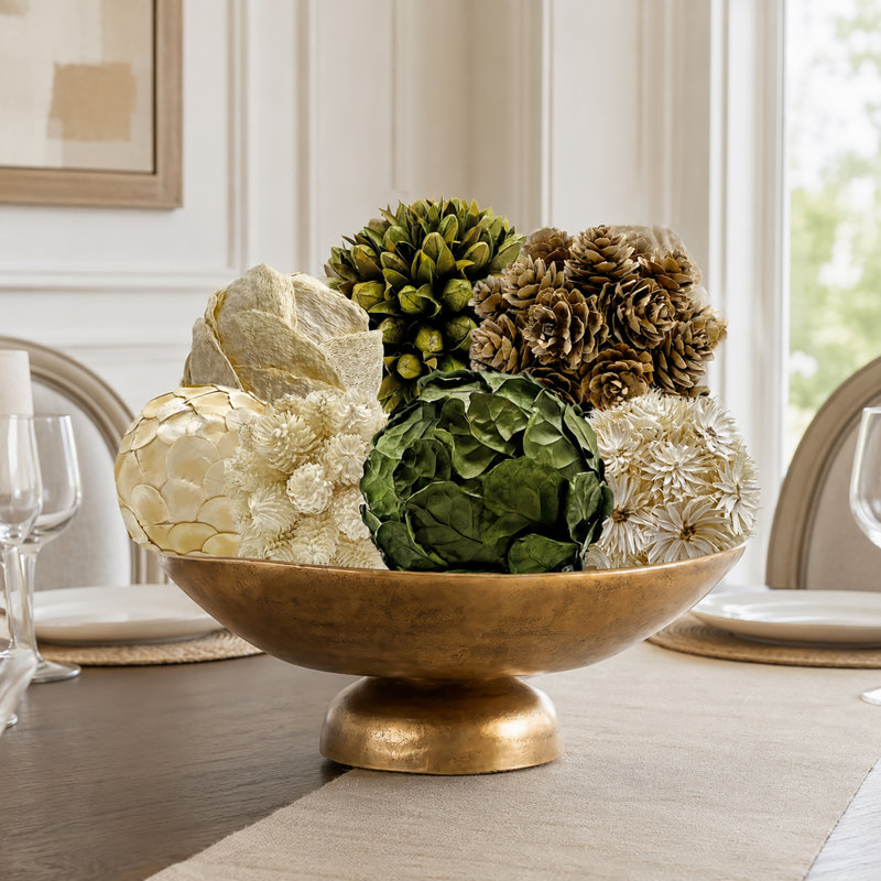 Boules topiaires conservées à la main - Orbes floraux et botaniques décoratifs de couleurs mélangées - Ensemble de 7 bols