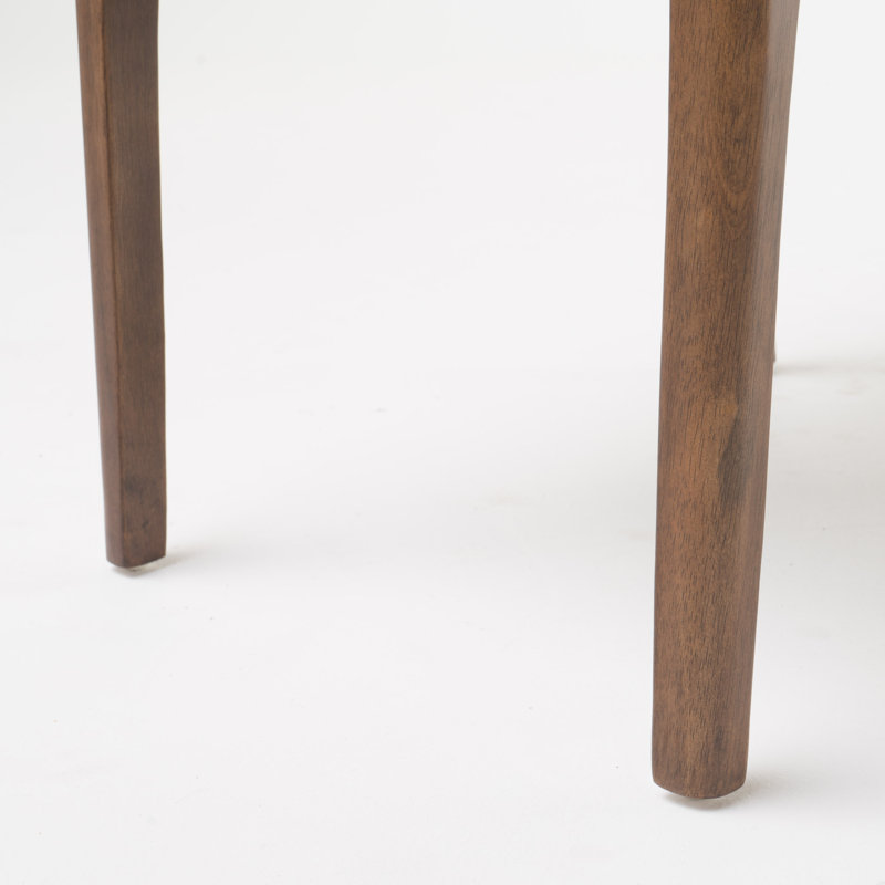 Ensemble de salle à manger en bois massif 5 pièces Dashone, Noyer naturel, Gris foncé