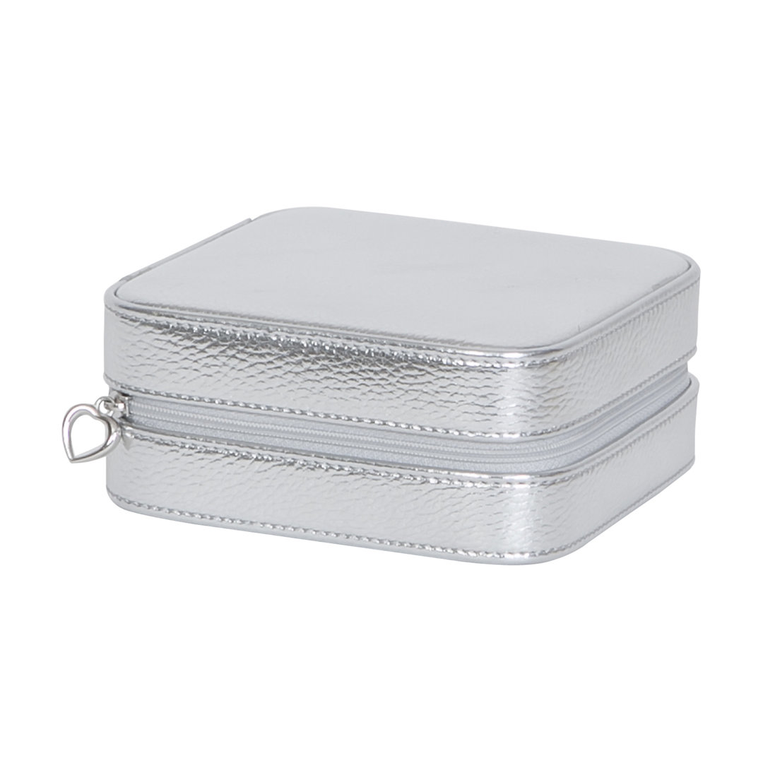 Travel Metallic Faux Leather Jewelry Travel Case House of Hampton® 
