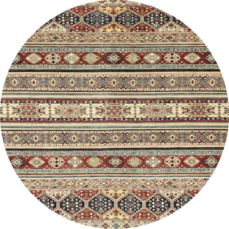 Abstract Indoor Rug, Round 8'