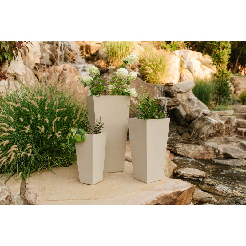 Holbrook Planter Pot, Gray, 35.04" H x 16.93" W x 16.93" D