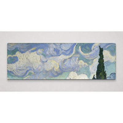 Wheat Field with Cypresses (1889) — Panoramic Canvas Wall Art