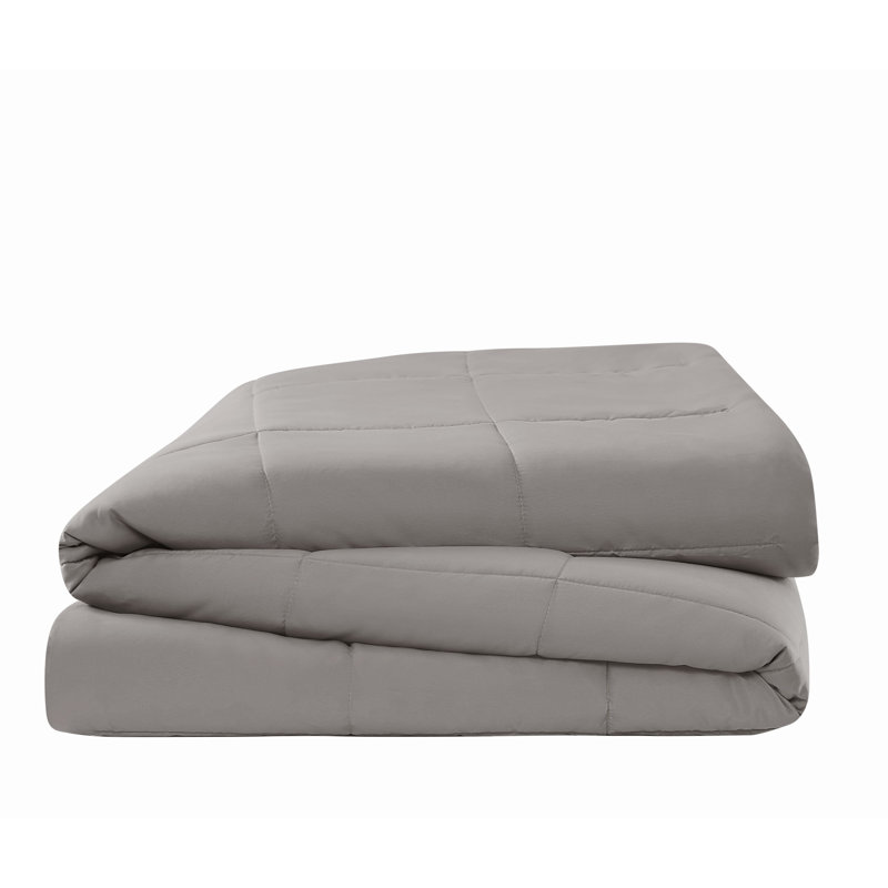 Couverture en duvet synthétique Trous, Simple extra long, Gris