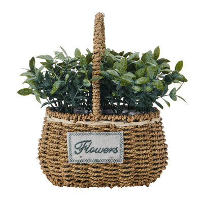 Elements 10" Artificial Seagrass in Basket