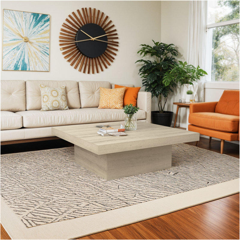 Caomhan Block Coffee Table, Chêne d'Oslo, 12.2" H x 35.4" L x 35.4" W