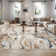 Randolph Abstract Machine Washable Area Rug with Rubber Backing for Living Room Non-Slip Modern Indoor Carpet Low-Pile Rug for Bedroom Dining Room Hallway Kitchen Office Playroom Nursery