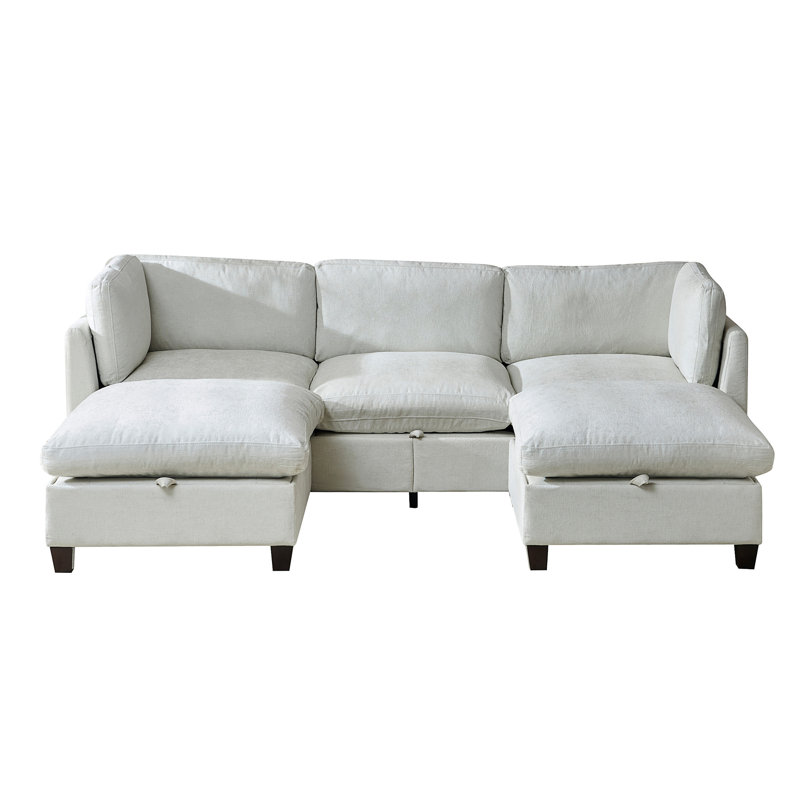 Canapé modulaire 96,5 "pour le salon, Beige