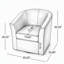 Fauteuil demi-tonneau pivotant en similicuir-1558136492