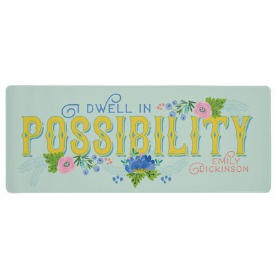 Dwell In Possibility Quote Printed Desk Mat, design by Tammy Apple