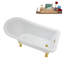 Baignoire sur pattes 58 po, plateau, bonde et pieds à griffes 58 po Streamlin-101628924-102219868