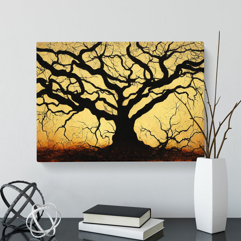 Handsome Oak Tree - Wrapped Canvas, 50cm H x 76cm W x 3cm D