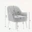 Fauteuil en velours de 26 po Alaiya-512914505