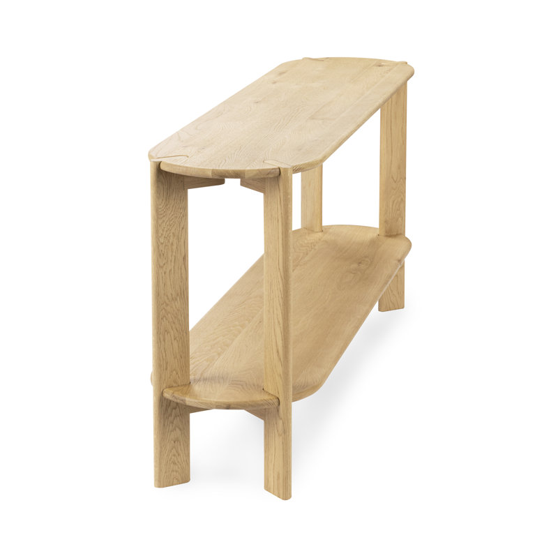 Kering Oak Wood Oval Console Table 
