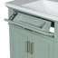 Meuble-lavabo de salle de bain avec lavabo en résine, armoire de salle de bain moderne