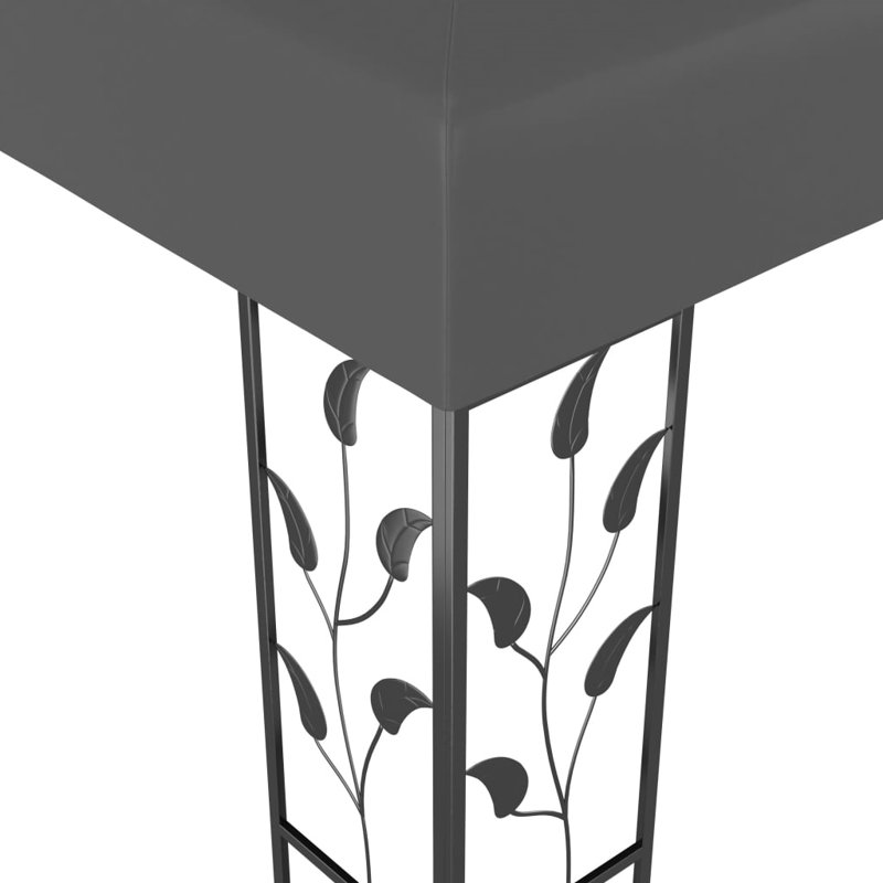 Hovig 3m x 3m Steel Patio Gazebo, Anthracite