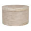 Travertine Large Round Box Cream