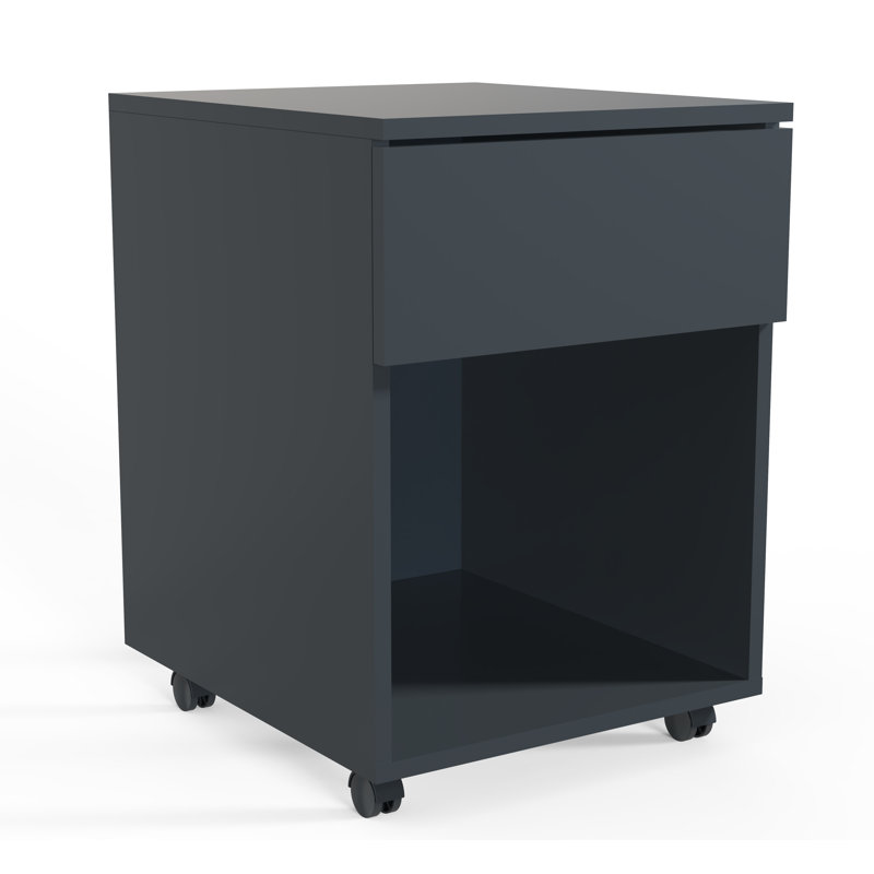 Remedios 39cm Wide File Cabinet, Black, 45cm H x 39cm W x 55cm D
