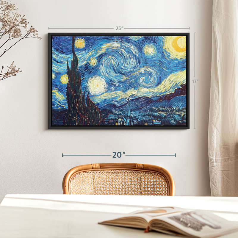 Nuit étoilée, reproduction sur toile, H 25 po x l 17 po