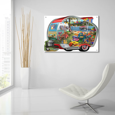 «Colorful Camping» par Bigelow, illustrations en verre acrylique,