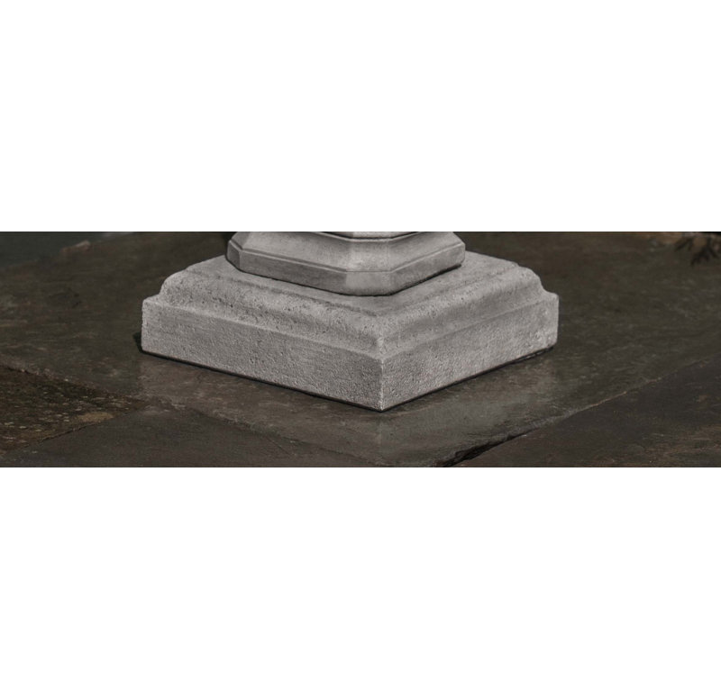 Urn Weather Resistant Abstract Pedestal, Ferro Rustico Nuovo